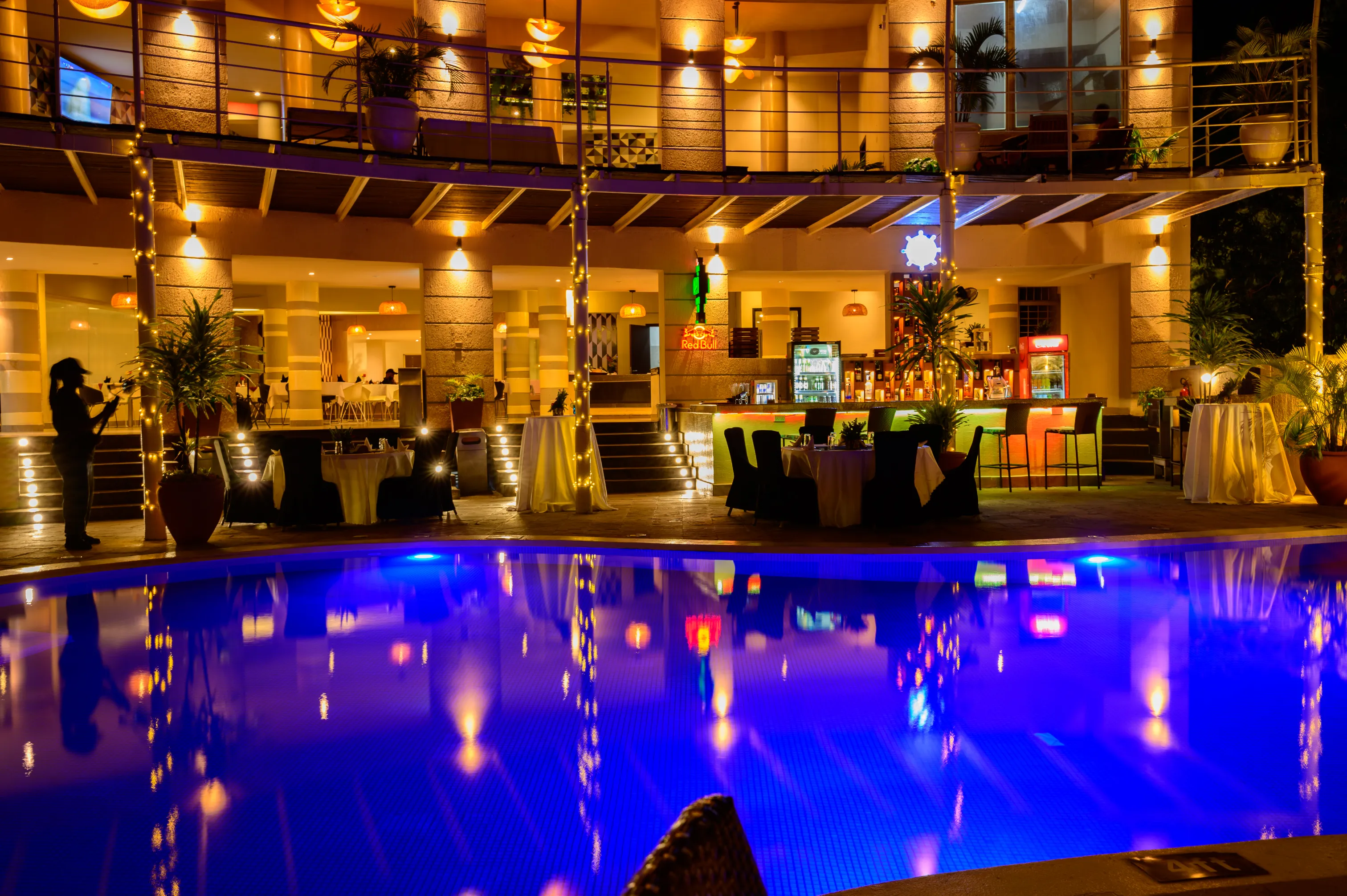 Poolside Bar, Blue Hour